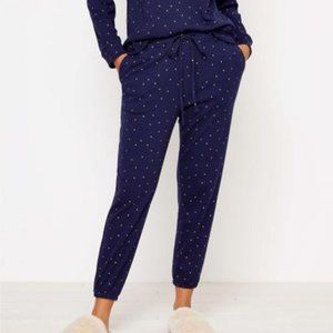 LOFT Forever Navy Shimmer Dot Lounge Set